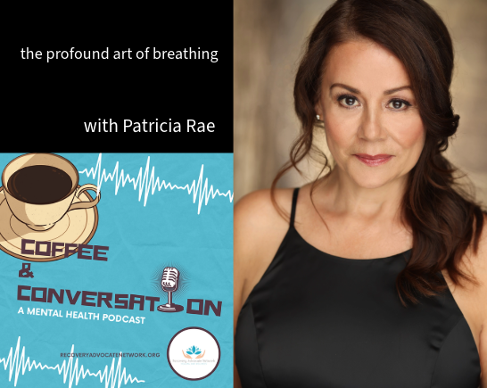 Feature image of podcast poster, image of female guest with title of article