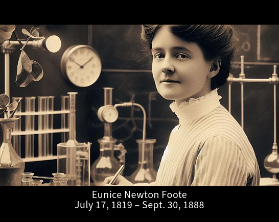 Woman Scientist Eunice Newton Foot in her laboratory