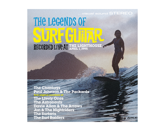 Girl surfing on album cover so The Legends of Surf Guitar