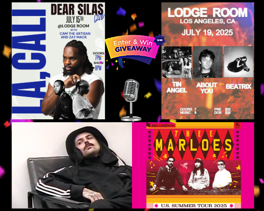 4 show posters for Lodge Room Highland Park Ticket giveaway