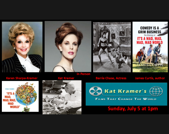 Flier for Kat Kramer's screening of "IT'S A MAD, MAD, MAD, MAD, WORLD