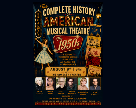 Broadway type show poster for The Complete History of American Musical Theater