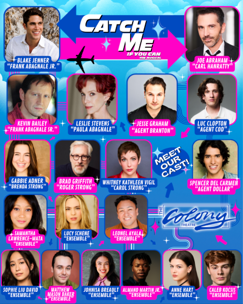 The cast of Catch me If You Can at the Colony Theatre