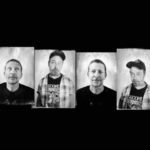 4 Black and white photos of the two male musicians in the Nashville band The Minor Toughs